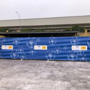 Lonas para cubrir vallas. Trabajos para Falusa en Sevilla.