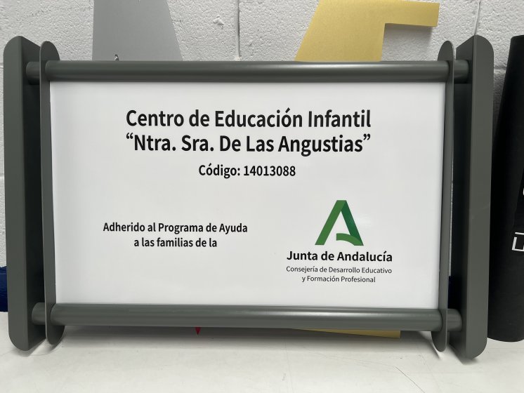 R&oacute;tulo Cartel homologado para Colegios e institutos P&uacute;blicos 