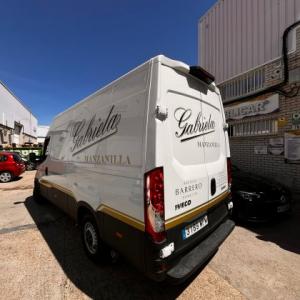 Rotulación de Furgoneta en vinilo fundido. Para Manzanilla La Grabiela. Sanlúcar de Barrameda. Cádriz